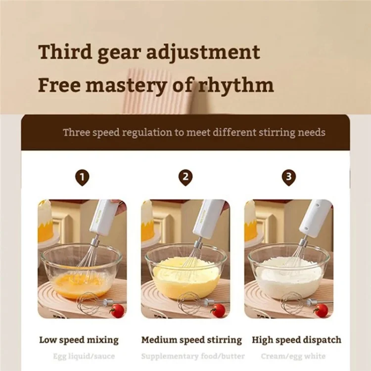HZ-001 Drehbarer Elektrischer Handmixer Schneebesen Sahne Eischläger Mixer für Kuchenbäckerei Handmixer - Grün
