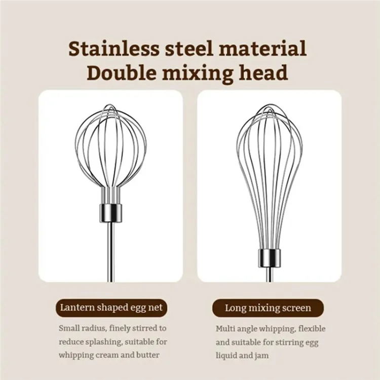 HZ-001 Rotatable Electric Hand Mixer Whisk Cream Egg Beater Blender for Cake Baking Handheld Mixer - Black