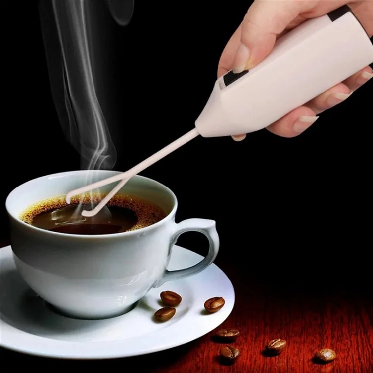F019C Plastic Milk Frother Handheld Electric Whisk Coffee Frother Mixer (BPA-Free, No FDA Certified)