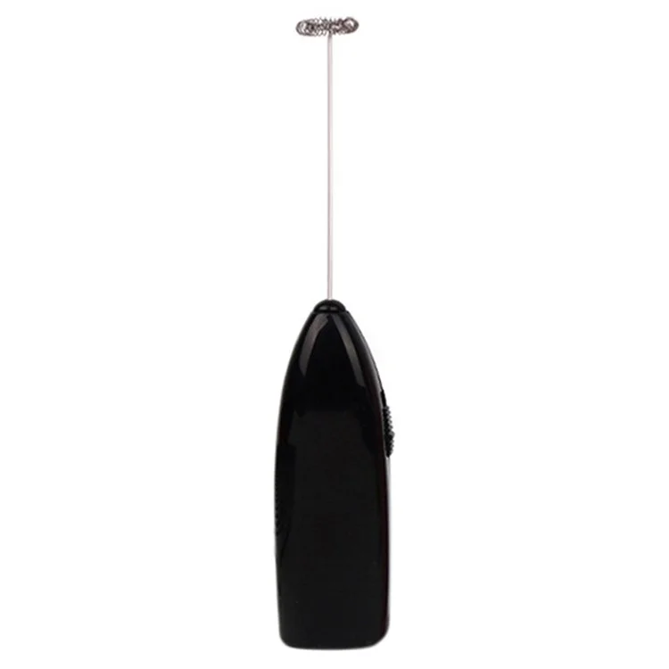 F016 Leistungsstarker Milchaufschäumer Handheld Schaumgerät Edelstahl Getränkemixer (BPA-frei, ohne FDA) - Schwarz