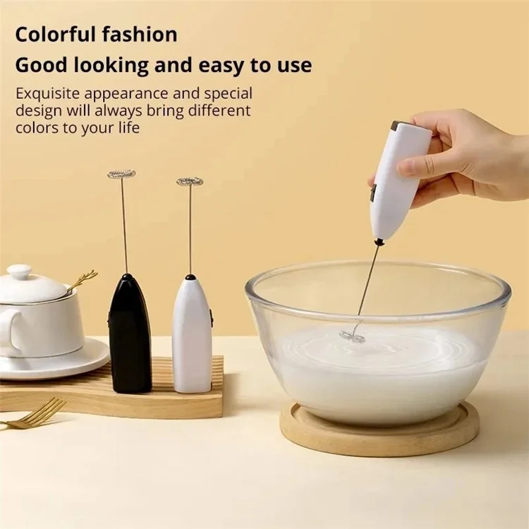 F016 Potente Frullatore di Latte Manuale Maker di Schiuma in Acciaio Inossidabile Mixer per Bevande (Senza BPA, No FDA) - Rosa
