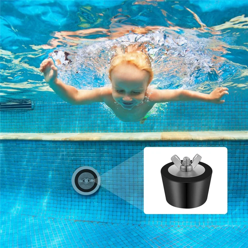 45mm Pool Winterizing Plug Rubber + Stainless Steel Swimming Pool Winter Expansion Plug with Screw