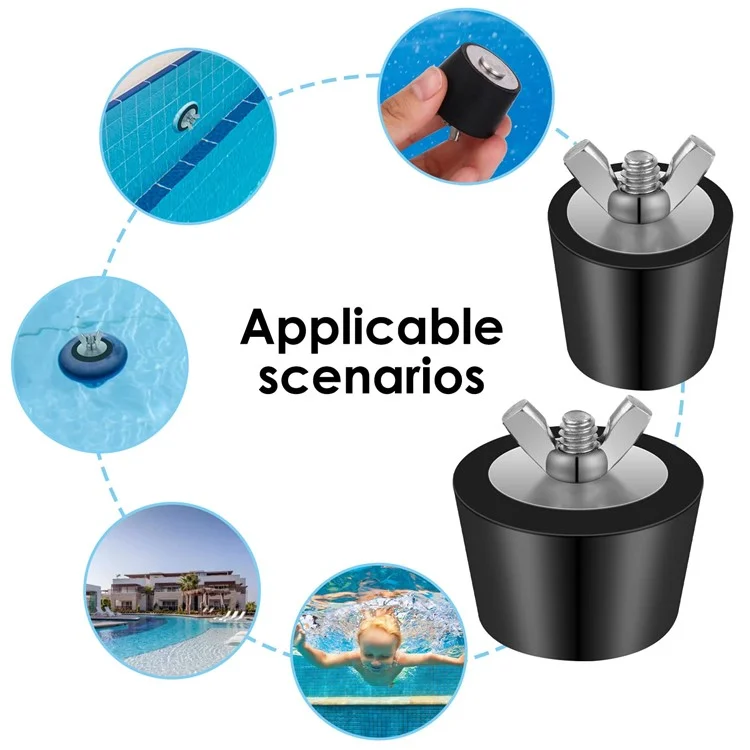 63mm Pool Winterizing Plug Rubber + Stainless Steel Swimming Pool Winter Expansion Plug with Screw