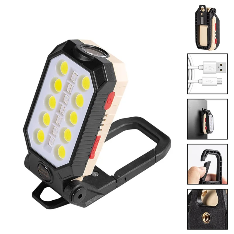Wholesale W599A Folding LED Work Light T6+COB Flashlight 4 Modes