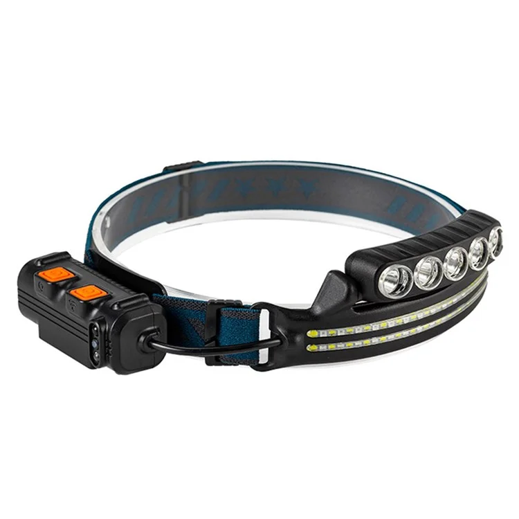 W691-1 Inductive Headlamp LED Motion Sensor Headlight Red Light Water Resistance Angle Adjustable Light for Running, Hiking, Reading, Camping, Outdoor Adventure