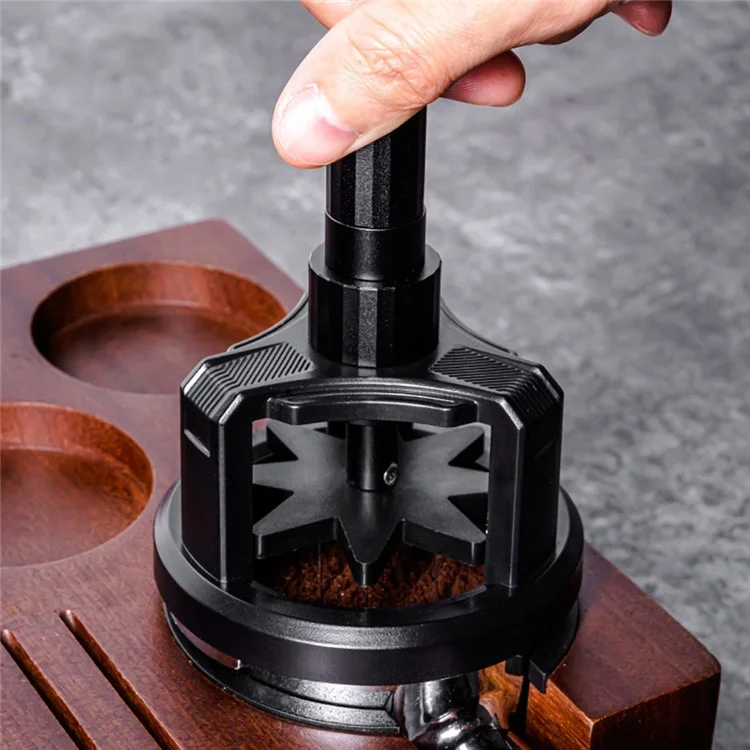 Outil de distribution de café 58mm Distributeur d'aiguilles à espresso Niveleur rotatif (SANS certification FDA)