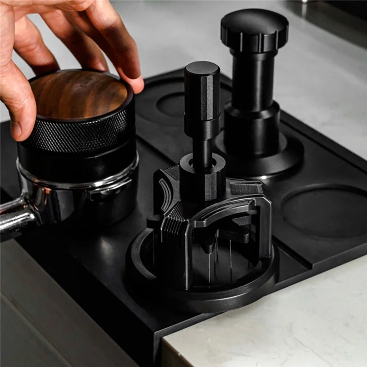 Outil de distribution de café 58mm Distributeur d'aiguilles à espresso Niveleur rotatif (SANS certification FDA)