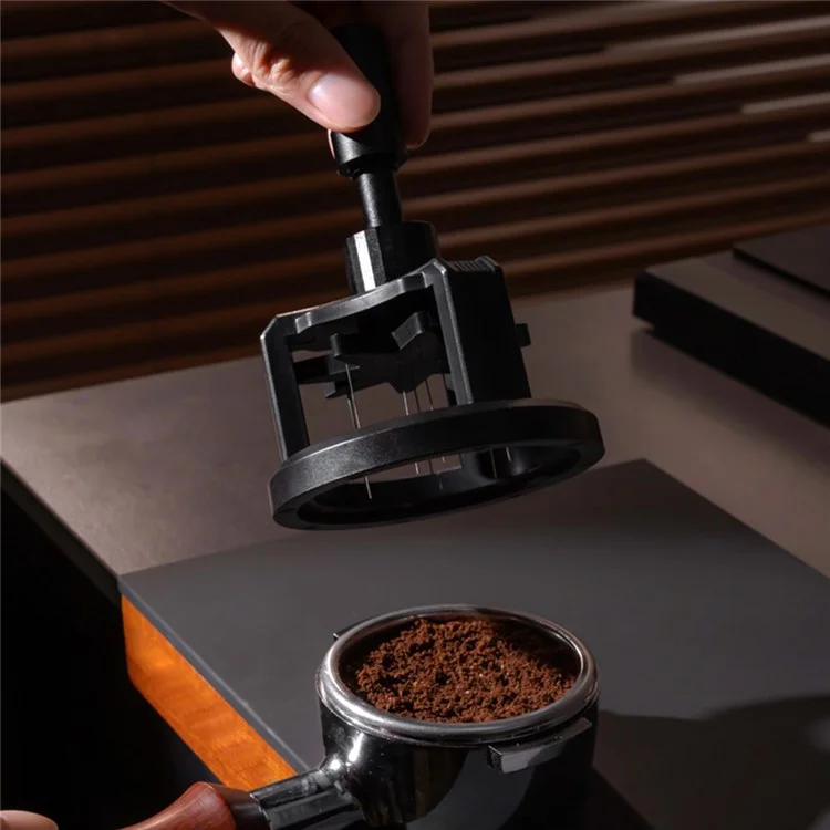 Outil de distribution de café 58mm Distributeur d'aiguilles à espresso Niveleur rotatif (SANS certification FDA)