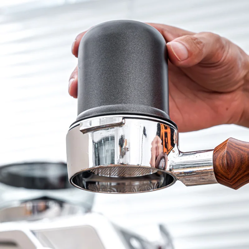 58mm Coffee Grinder Catch Cup Espresso Coffee Dosing Cup Stainless Steel Powder Catcher ( BPA Free, No FDA ) - Black