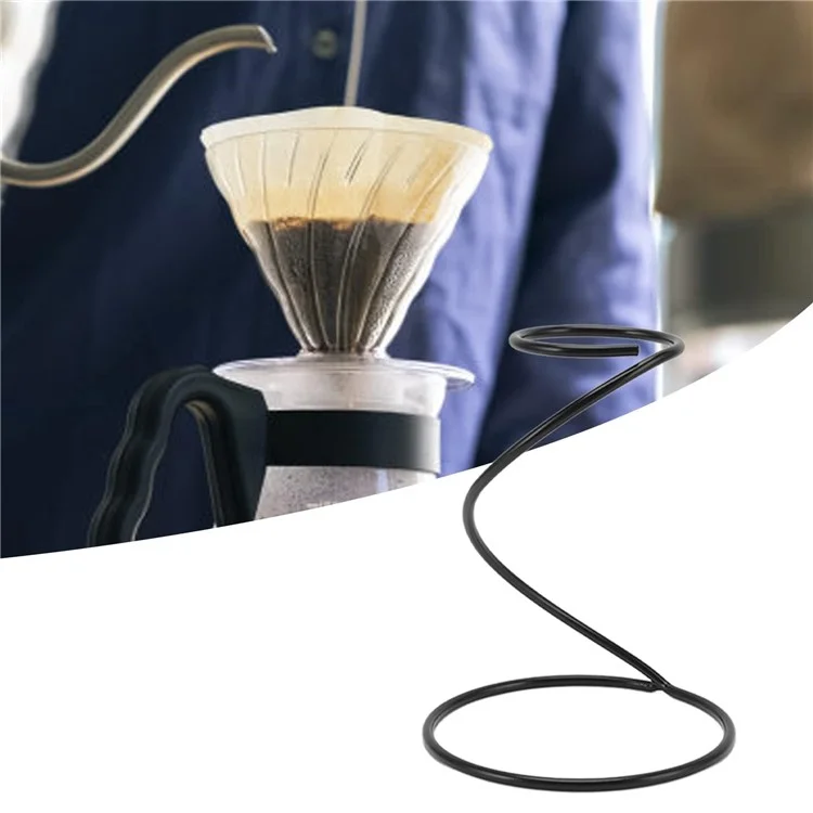 Iron Coffee Pour Over Stand Serpentine Filter Holder Drip Coffee Maker Display Dripper Rack