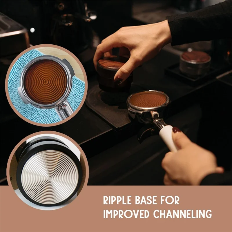 Calcador de Café com Rosca Autoajustável, Calibrado por Gravidade, Distribuidor de Espresso em Aço Inoxidável 304 (Sem BPA, Sem FDA) - 51mm