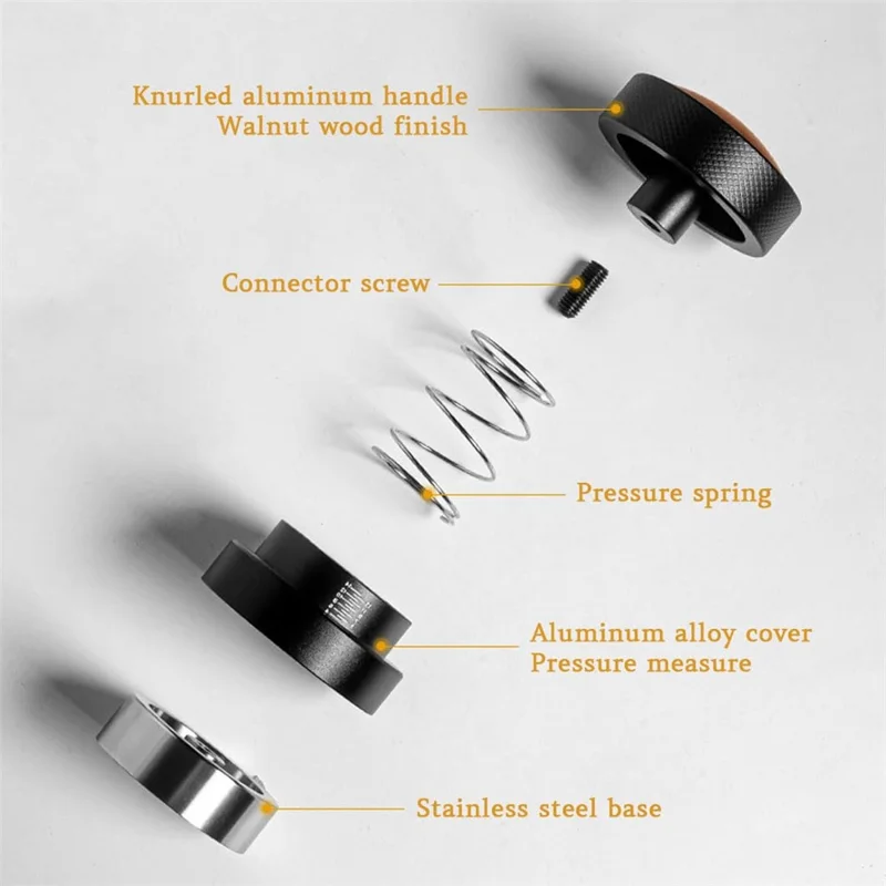 Calcador de Café com Rosca Autoajustável, Calibrado por Gravidade, Distribuidor de Espresso em Aço Inoxidável 304 (Sem BPA, Sem FDA) - 51mm