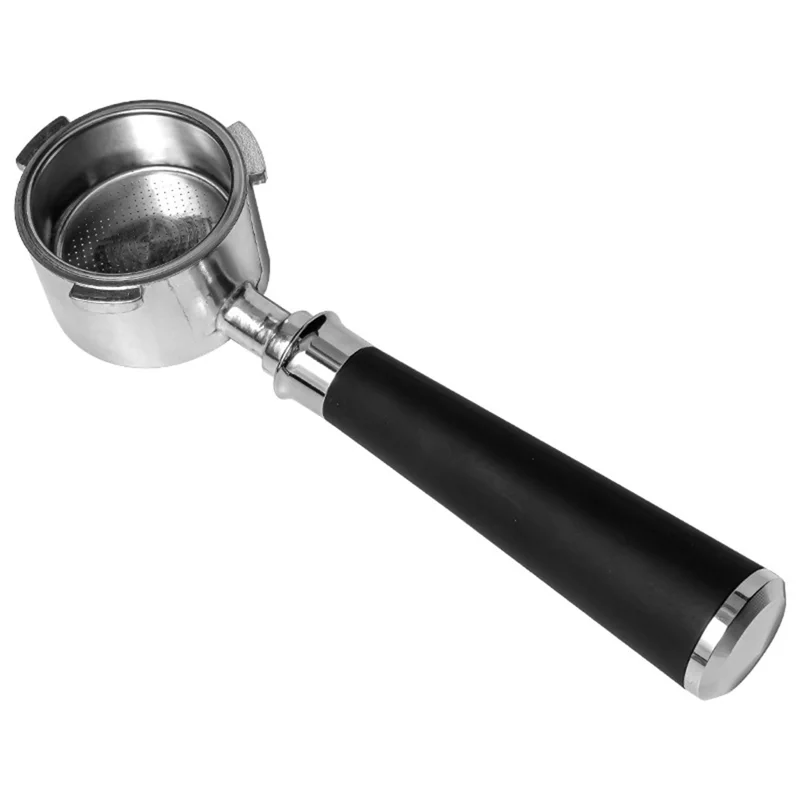 Delonghi EC680 / EC685 Machine à café Portafiltre sans fond en alliage d'aluminium de 51 mm avec poignée en silicone (sans BPA, sans FDA)