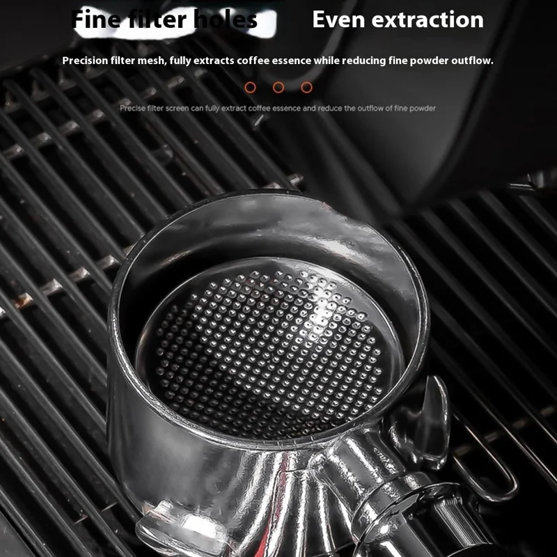 Delonghi EC680 / EC685 Machine à café Portafiltre sans fond en alliage d'aluminium de 51 mm avec poignée en silicone (sans BPA, sans FDA)