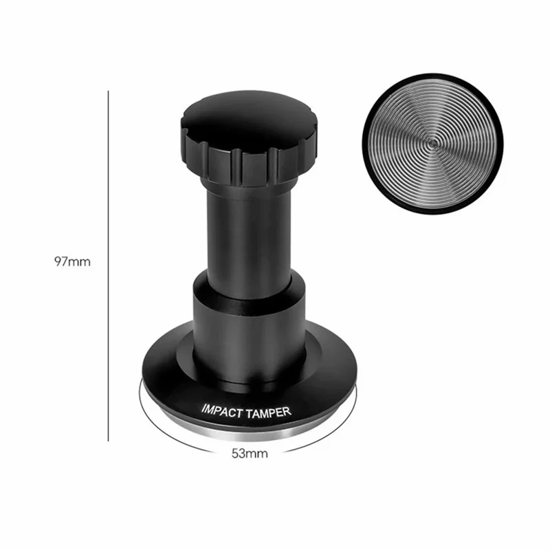 Distributeur de café de 53 mm, tasseur à ressort réglable avec nivellement d'espresso (sans BPA, non FDA)