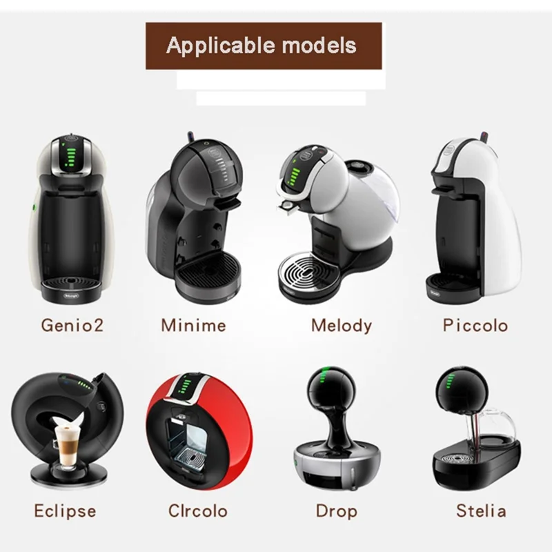 3PCS Coffee Machine Universal Capsule Cup Reusable Cup Coffee Filter BPA-free No FDA Certified Replacement with Spoon for Dolce Gusto - Transparent