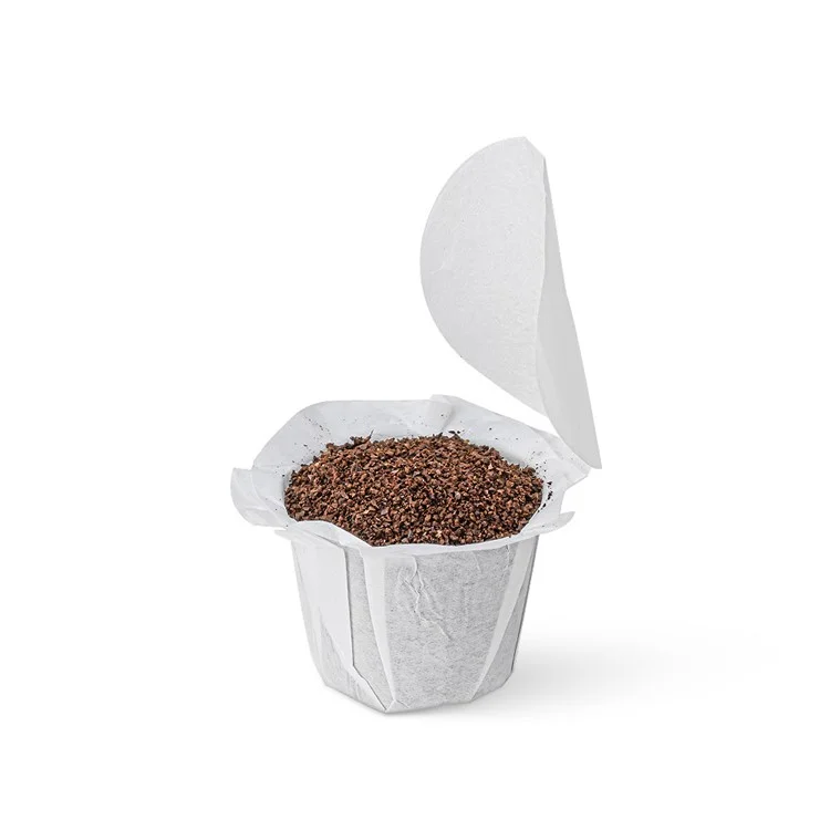 4pcs Pods de Filtre à Café K Tasse Réutilisable + 50pcs Filtre de Café en Papier Jetable Avec Couvercle Pour Keurig (pas de Certification Fda, Sans Bpa)