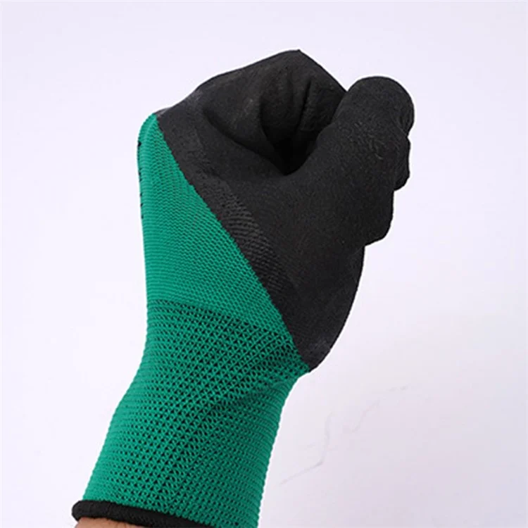 CHUANGSHI 12 Pairs Foam Latex Labor Gloves Anti-Slip Gardening Work Gloves