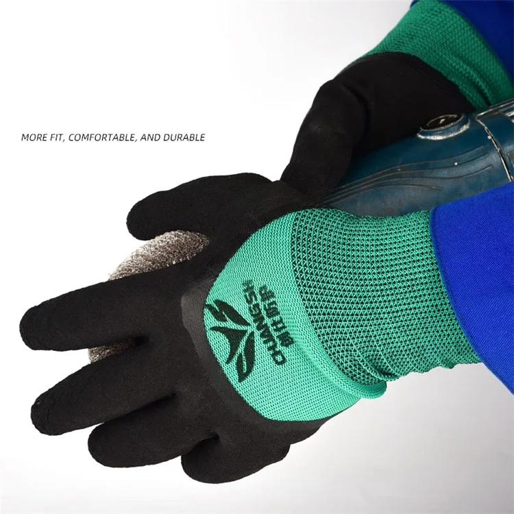 CHUANGSHI 12 Pairs Foam Latex Labor Gloves Anti-Slip Gardening Work Gloves
