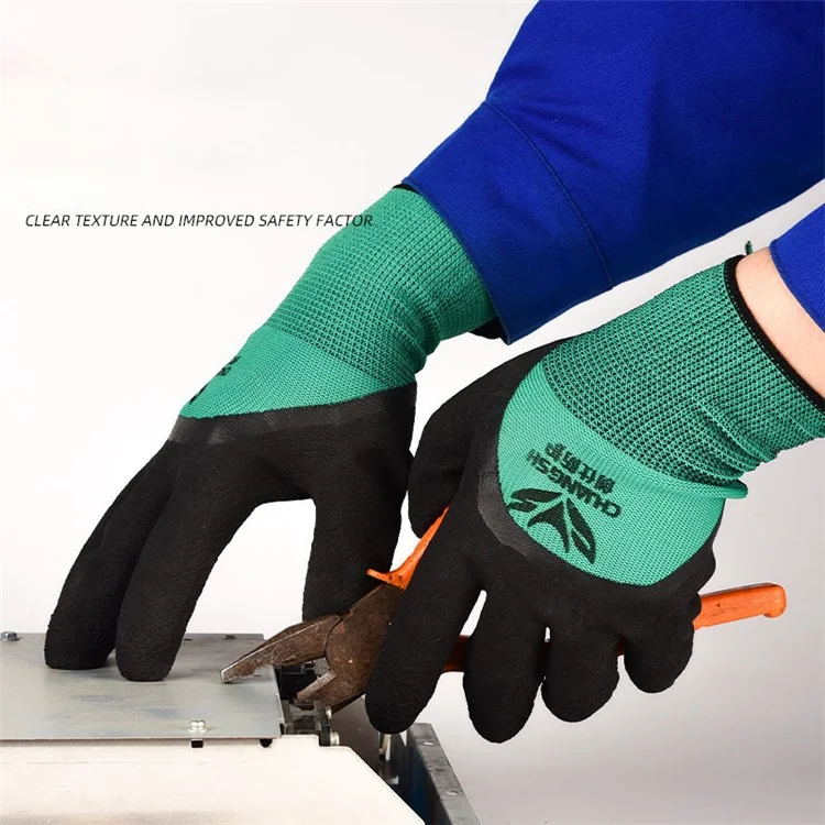 CHUANGSHI 12 Pairs Foam Latex Labor Gloves Anti-Slip Gardening Work Gloves