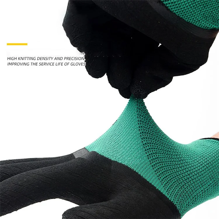 CHUANGSHI 12 Pairs Foam Latex Labor Gloves Anti-Slip Gardening Work Gloves