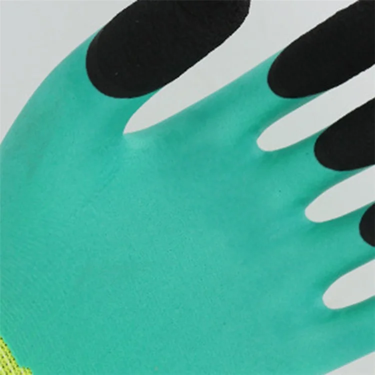 CHUANGSHI 12 Pairs Anti-Slip Latex Safety Gloves Builders Gardening Work Gloves