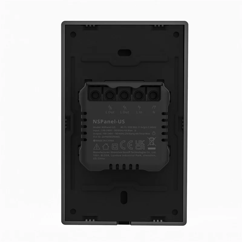 SONOFF NSPanel WiFi Smart Szenenwall-Schalter 2-Schalter-Panel Kabelloser Touchscreen-Steuerung für Smarttemperatur-Funktion - US-Stecker 