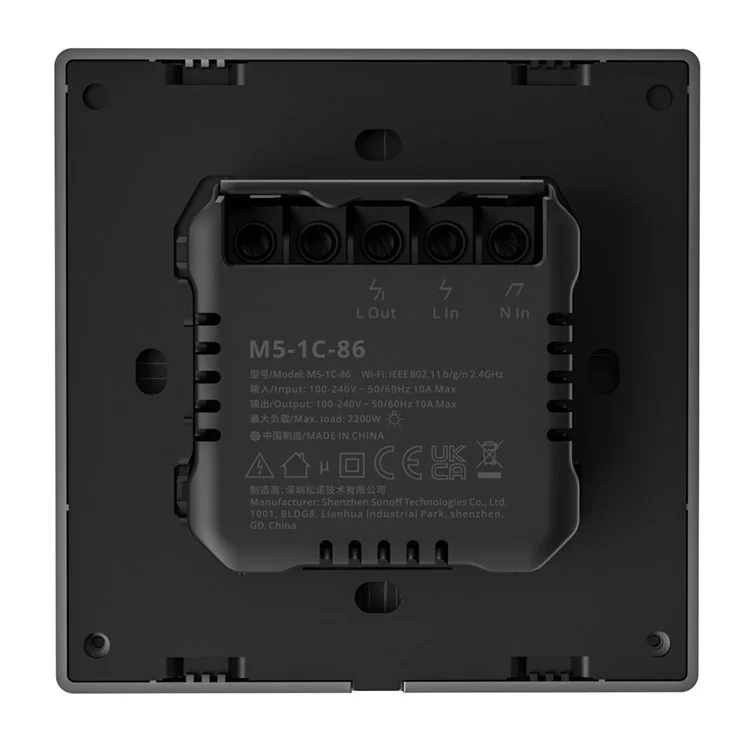 SONOFF M5-1C-86 Smart Mur Switch Light Switch 1 Gang Vocal Control Smart Home Control - Bouchon ue