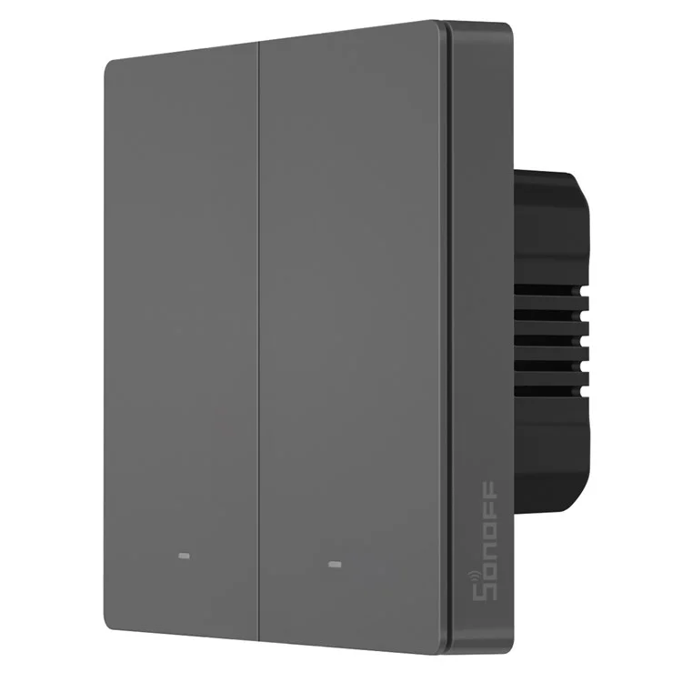 SONOFF M5-2C-86 Interruptor de Pared Inteligente WiFi Interruptor de Luz de 2 Canales Control por Voz Teclas Físicas - Enchufe UE