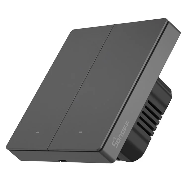 SONOFF M5-2C-86 Interruptor de Pared Inteligente WiFi Interruptor de Luz de 2 Canales Control por Voz Teclas Físicas - Enchufe UE