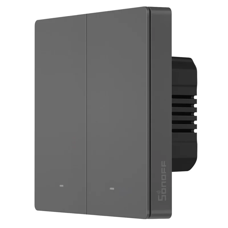 SONOFF M5-2C-86 Smart WiFi Wall Switch Light Switch 2-Gang Voice Control Physical Keys Operation - UK Plug