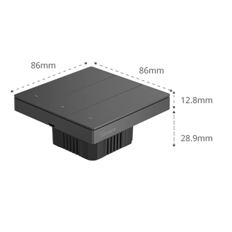 SONOFF M5-3C-86 Smart WiFi Wall Switch Light Switch 3-Gang Bluetooth-compatible 4.2 BLE Smart Home Remote Control Works with Alexa/Google Home/Alice/Siri Shortcuts - UK Plug