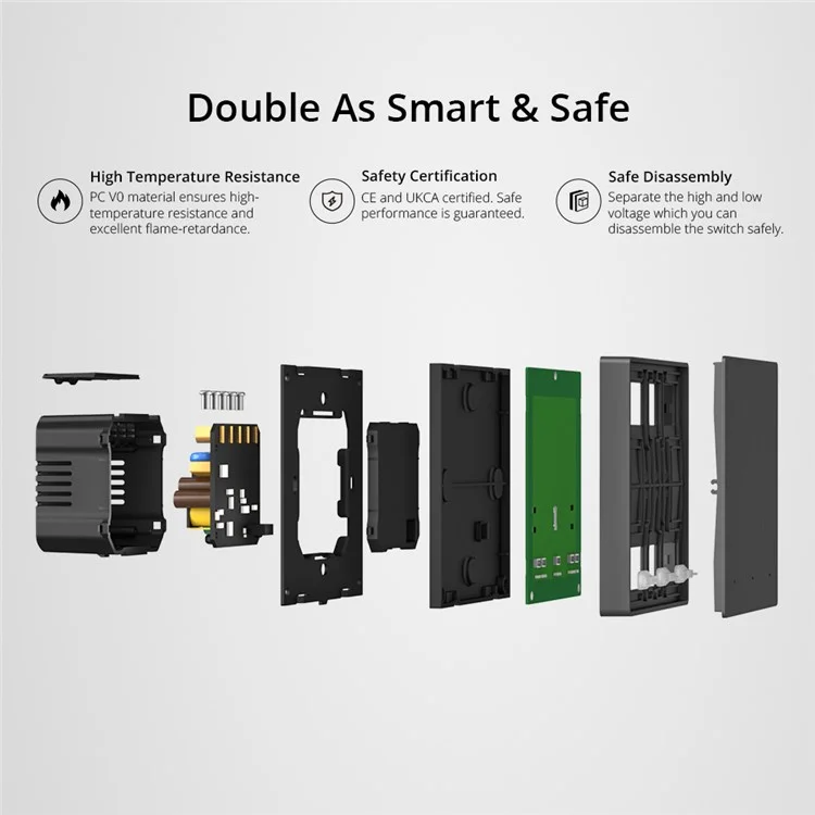 SONOFF M5-3C-86 Smart WiFi Wall Switch Light Switch 3-Gang Bluetooth-compatible 4.2 BLE Smart Home Remote Control Works with Alexa/Google Home/Alice/Siri Shortcuts - UK Plug
