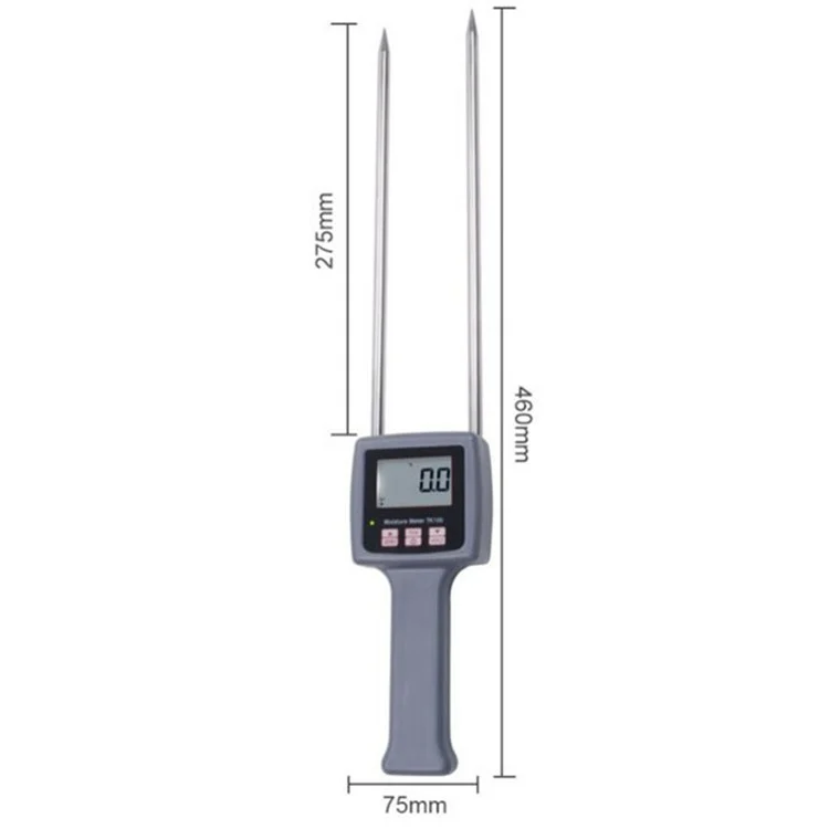 Misuratore di umidità portatile digitale per fieno con sonda igrometro per balle di fieno