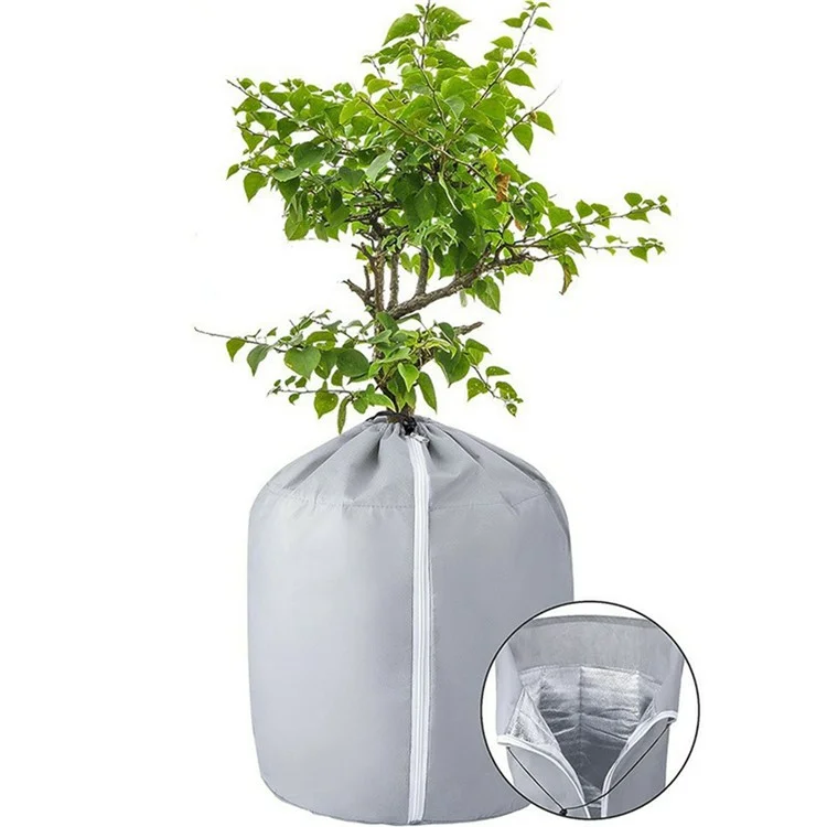 45x50cm Winter Plant Pot Protection Bag Flower Pot Cover with Drawstring and Zipper