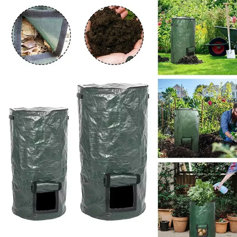Grow Bags with Harvest Window, PE Planter Pot Plant Garden Bags for Growing Vegetables, Tomato
