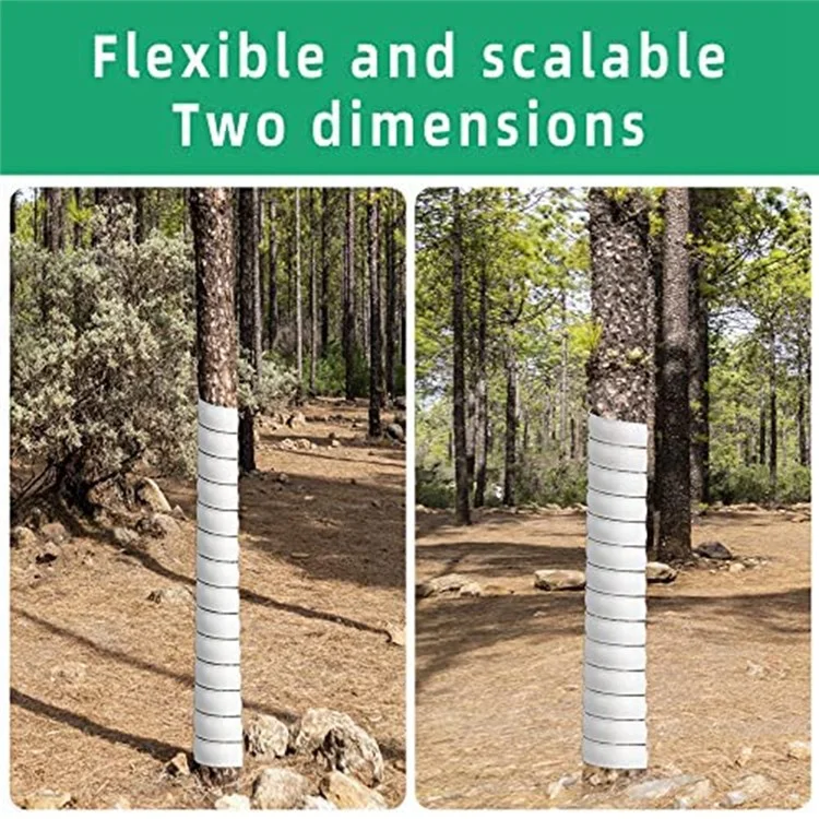 2Pcs Tree Trunk Protector Spiral Wrap Guard Anti Squirrel Mouse Gnawing PC Tree Shield for Outdoor Plant - Green