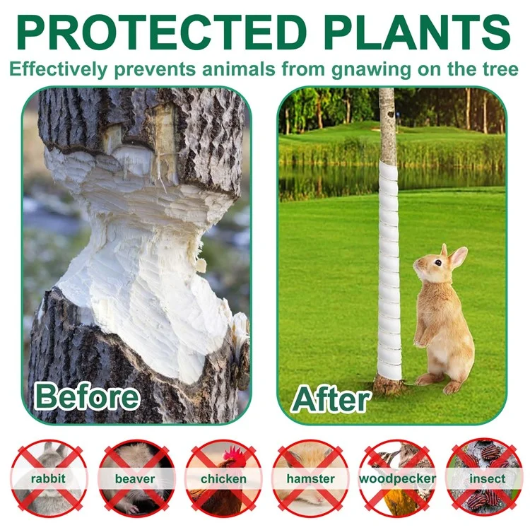 4Pcs Tree Trunk Protector Spiral Wrap Guard Anti Squirrel Mouse Gnawing PC Tree Shield for Outdoor Plant - Green