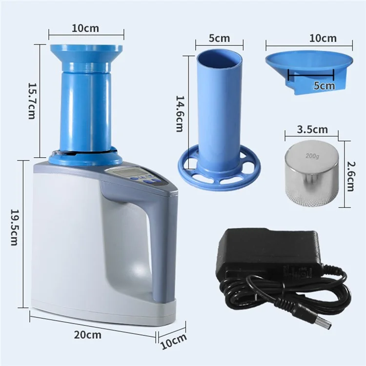 Testeur d'humidité des grains LDS-1G Haute Précision Numérique Automatique pour Maïs, Riz, Blé - Sans BPA, Non FDA - Gris / Prise EU