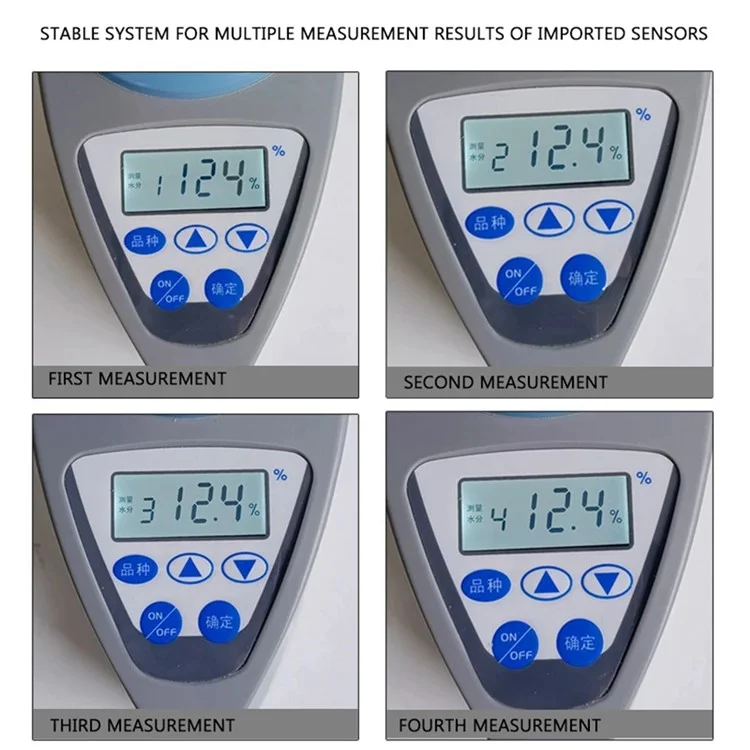 LDS-1G Grain Moisture Meter High Precision Automatic Digital Grain Corn Rice Wheat Moisture Humidity Gauge (BPA Free, No FDA) - Blue / EU Plug