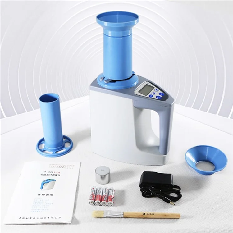 LDS-1G Grain Moisture Meter High Precision Automatic Digital Grain Corn Rice Wheat Moisture Humidity Gauge (BPA Free, No FDA) - Blue / EU Plug