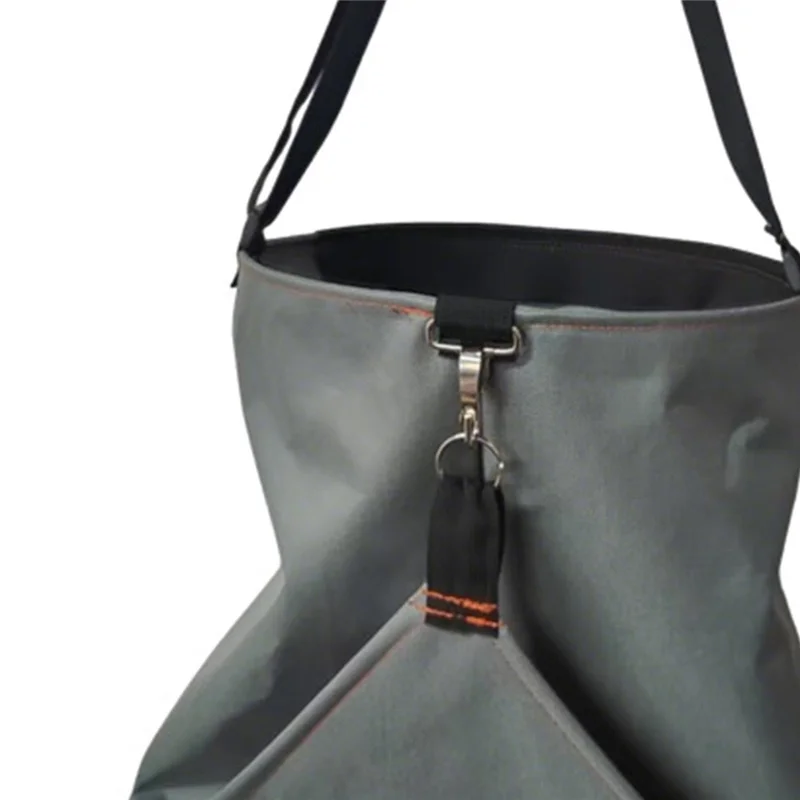 Wasserdichte Oxford-Stoff Obstpflückertasche mit Schnellverschlussspange für Garten, Bauernhof und Outdoor-Ernte - Grau