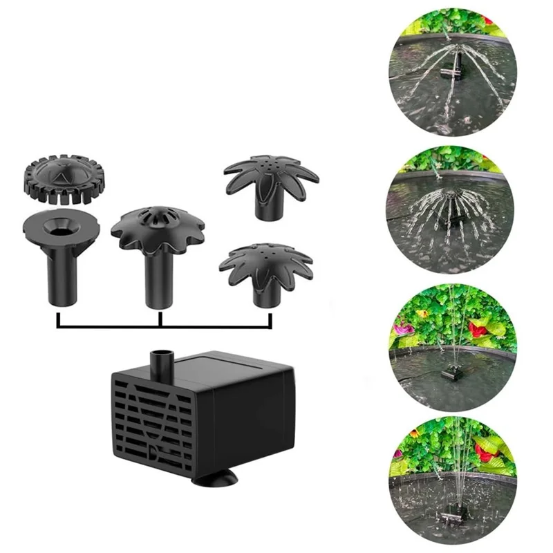 Solar Powered Outdoor Garden Floating Fountain 55cm Spray Height Pond Water Circulating Pump