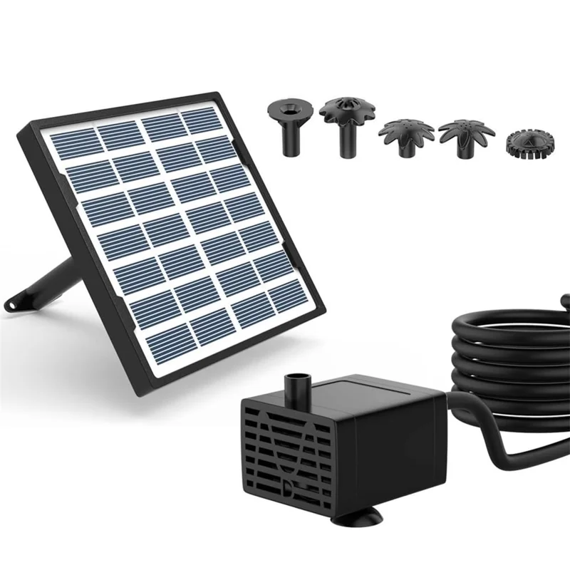 Solar Powered Outdoor Garden Floating Fountain 55cm Spray Height Pond Water Circulating Pump