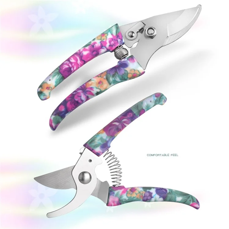 JC-1010 Ensemble de 10 outils de jardinage de style - Pelle, sécateur, arrosoir - Violet