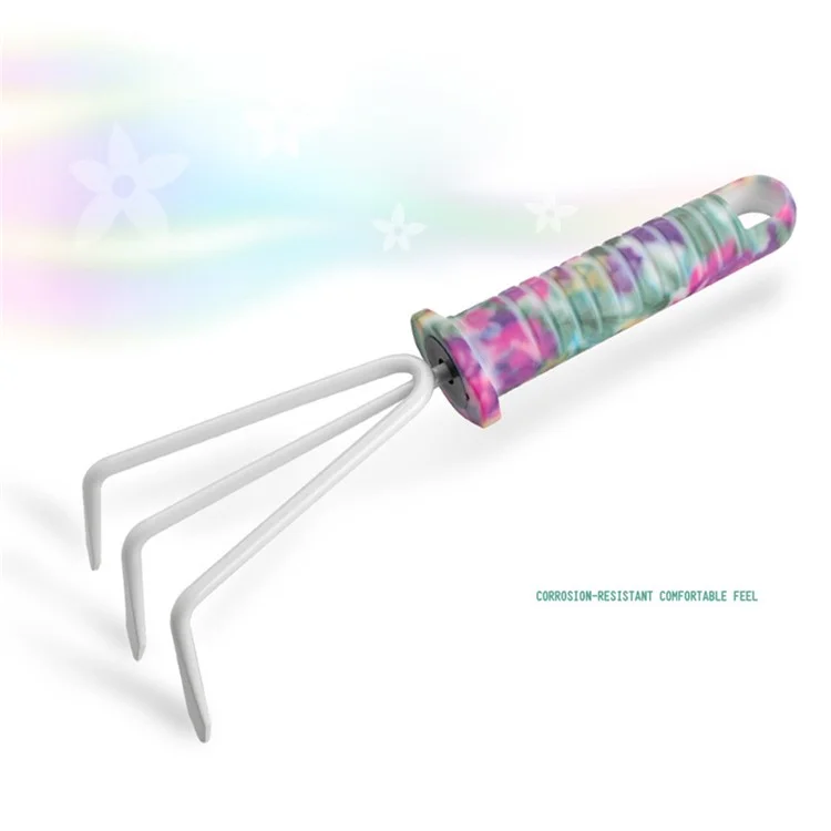 JC-1010 Ensemble de 10 outils de jardinage de style - Pelle, sécateur, arrosoir - Violet