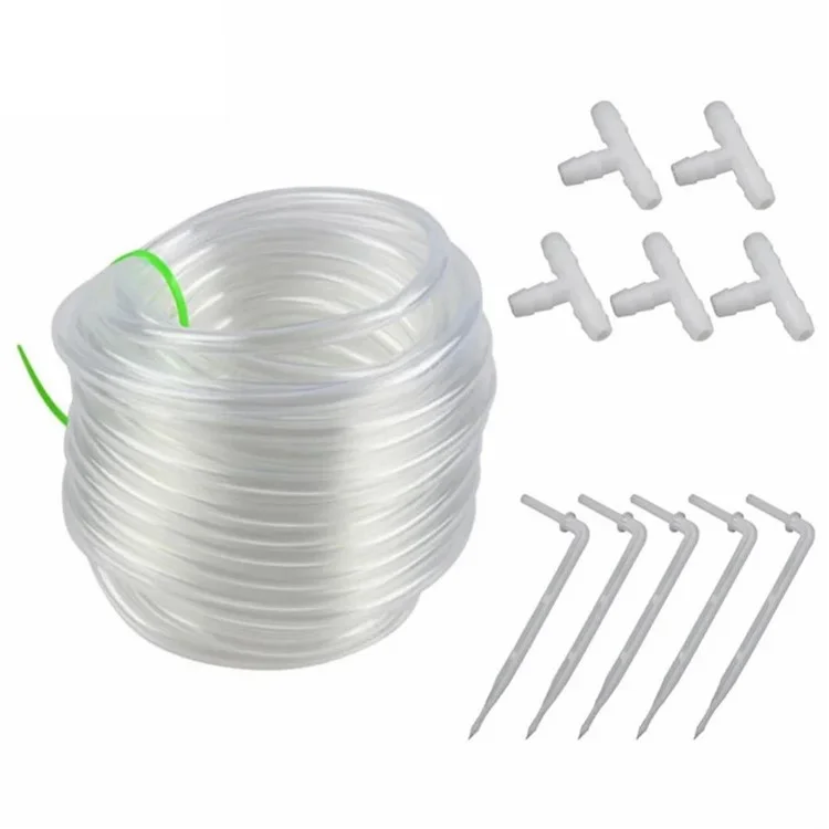 5m PVC Water Pipe Garden Drip Irrigation Transparent Hose for Automatic Waterer