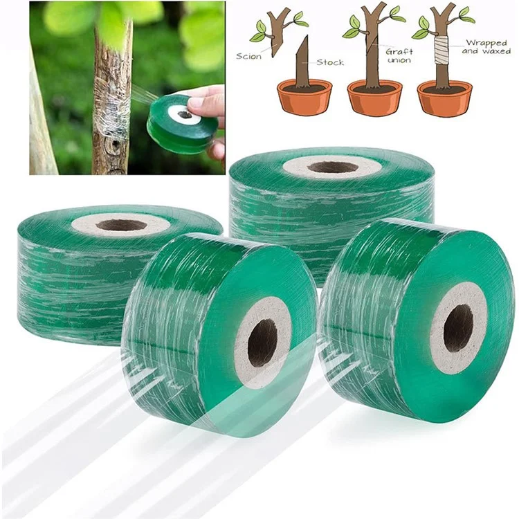 Fita de Enxerto de 100 Mx2cm, Cinta de Membrana Auto-adesiva Para Plantas de Jardim em Brotamento