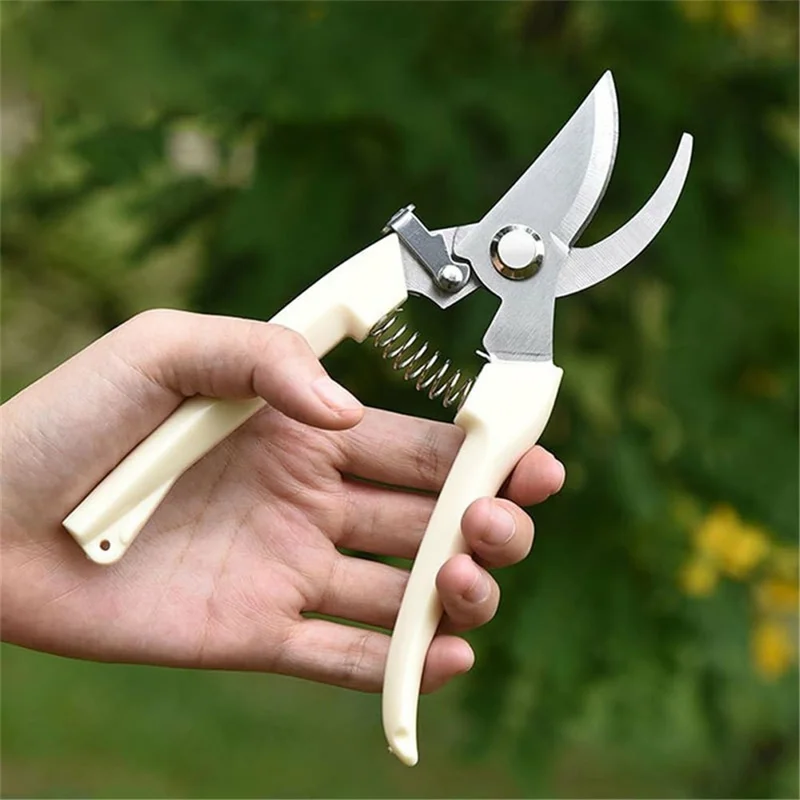 Garden Pruning Shears Scissors Stainless Steel Blade Handheld Pruners - Straight Blade