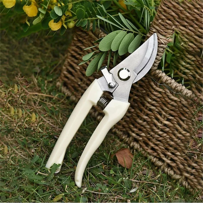 Garden Pruning Shears Scissors Stainless Steel Blade Handheld Pruners - Straight Blade